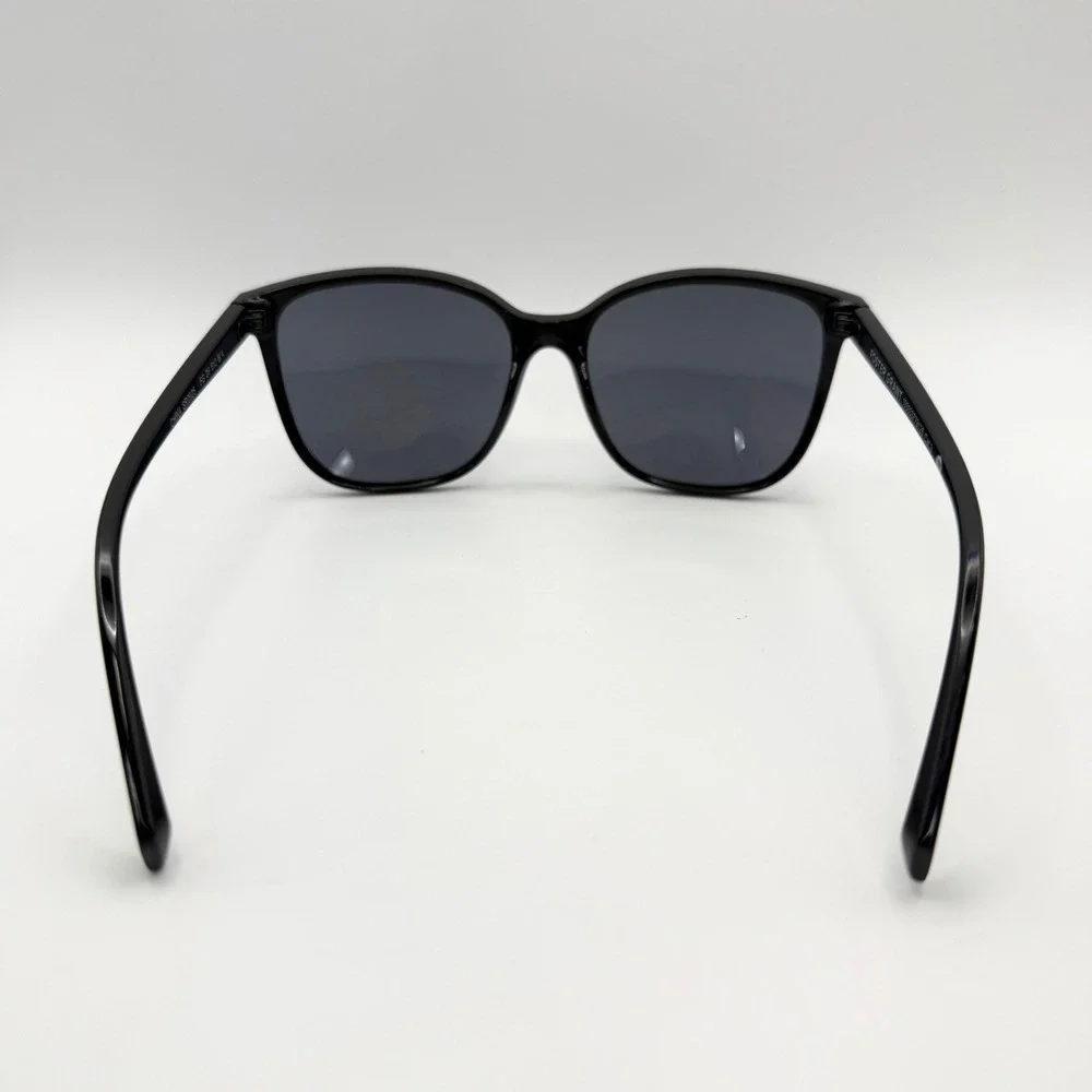 Foster Grant Black Square Sunglasses Gold Accents FG 26 512 BLK Women Oversized